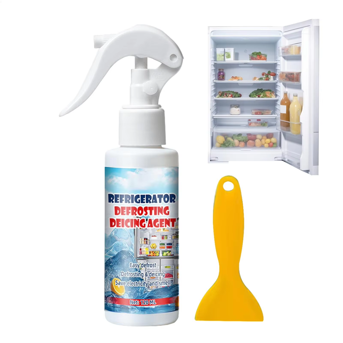 Laurehall Fridge Defrosting Spray De Icer Spray Food Freshing