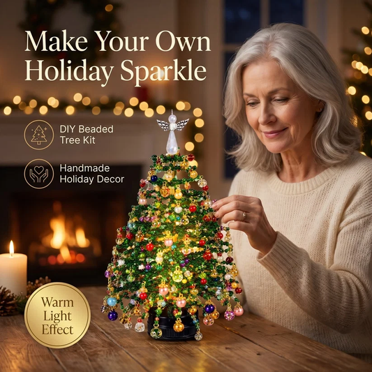 🎄✨DIY Beaded Christmas Tree Kit - 🎅🏻Create Your Own Sparkling Holiday Decoration