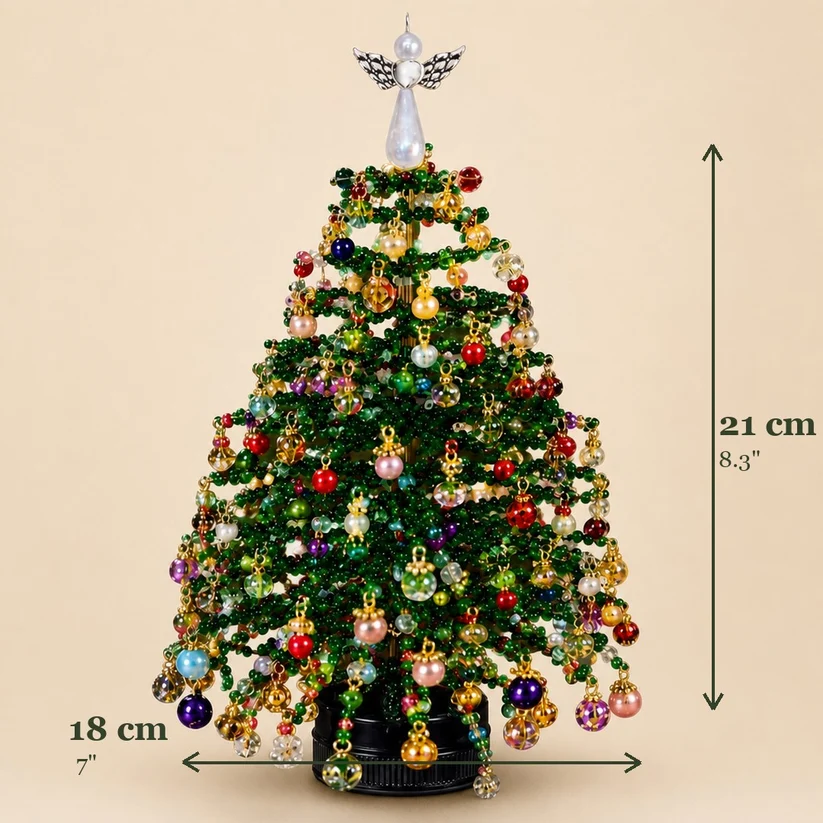 🎄✨DIY Beaded Christmas Tree Kit - 🎅🏻Create Your Own Sparkling Holiday Decoration