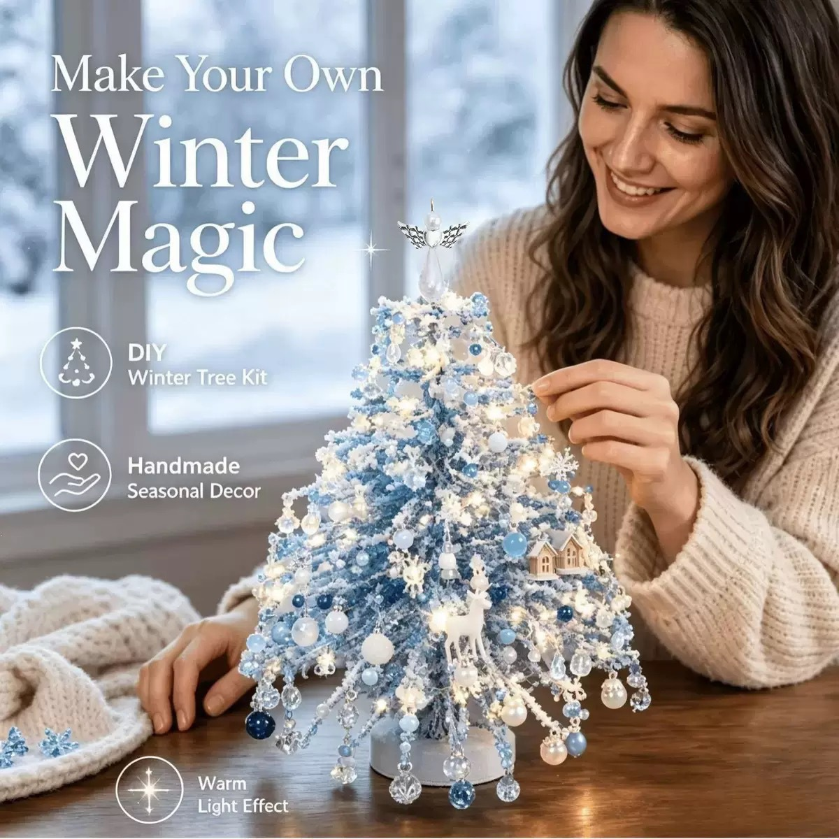 🎄✨DIY Beaded Christmas Tree Kit - 🎅🏻Create Your Own Sparkling Holiday Decoration