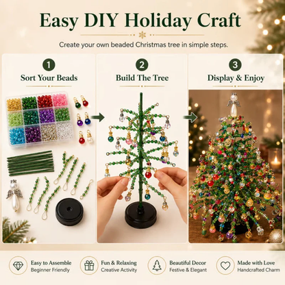 🎄✨DIY Beaded Christmas Tree Kit - 🎅🏻Create Your Own Sparkling Holiday Decoration