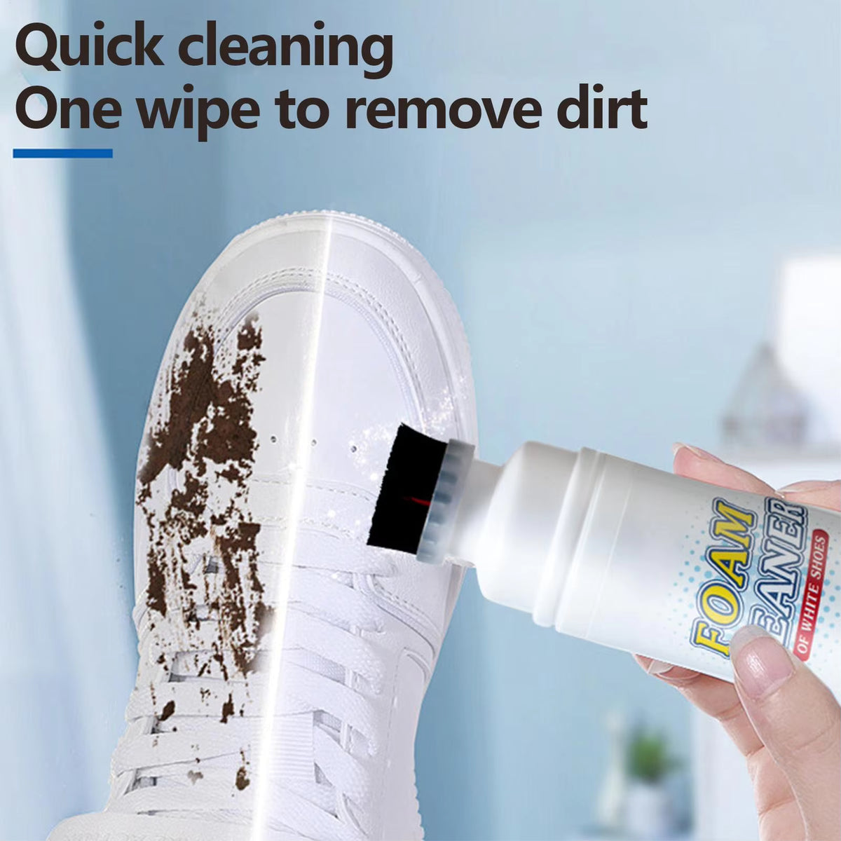 Sneaker Cleaner Foam Cleaner for White Shoes, Cleaning Stain Remover Spray