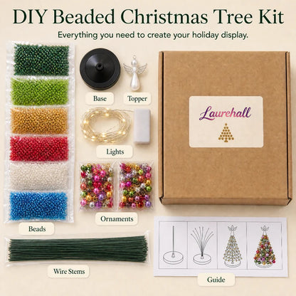 🎄✨DIY Beaded Christmas Tree Kit - 🎅🏻Create Your Own Sparkling Holiday Decoration