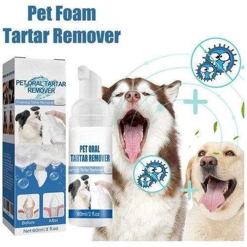 Pet mild cleaning teeth decontamination and yellowing foam cleaner