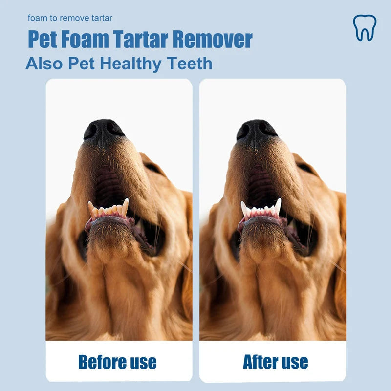 Pet mild cleaning teeth decontamination and yellowing foam cleaner