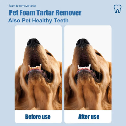 Pet mild cleaning teeth decontamination and yellowing foam cleaner